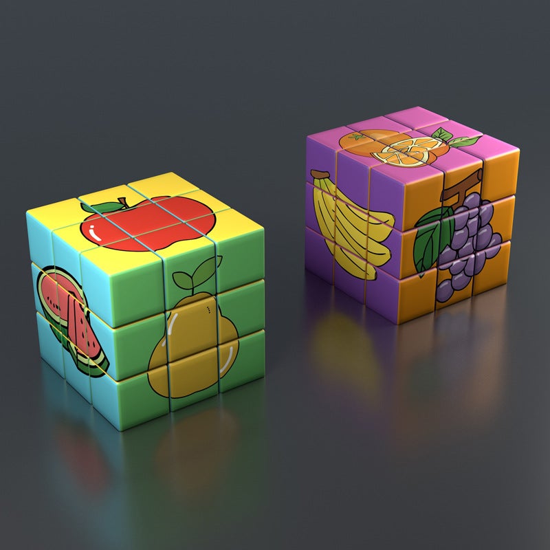 Children'S Rubik'S Cube Toy Third-Level Smooth Puzzle Brain Cartoon Pattern Kindergarten Entry Rubik'S Cube Educational Toy - Image 5